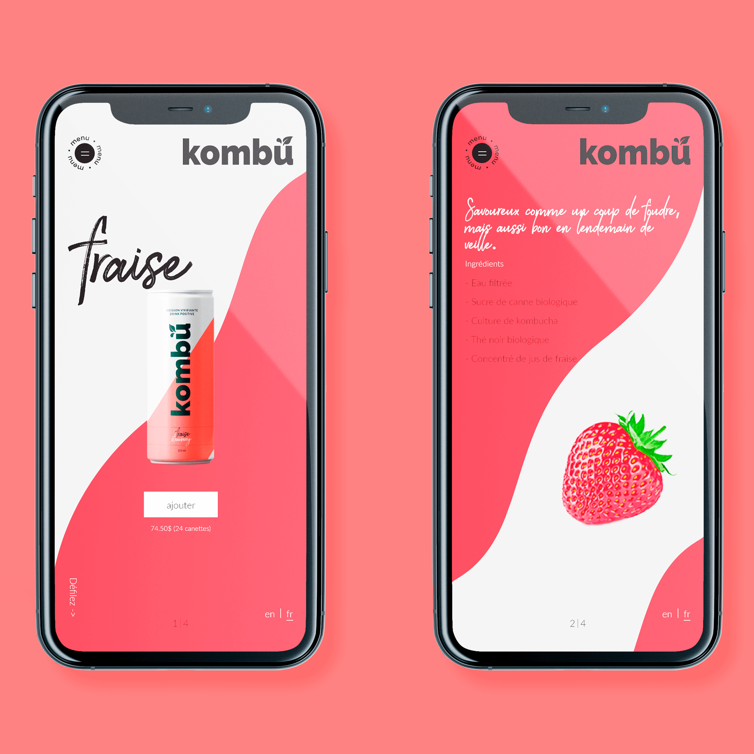 Image du site KOMBU version smartphone
