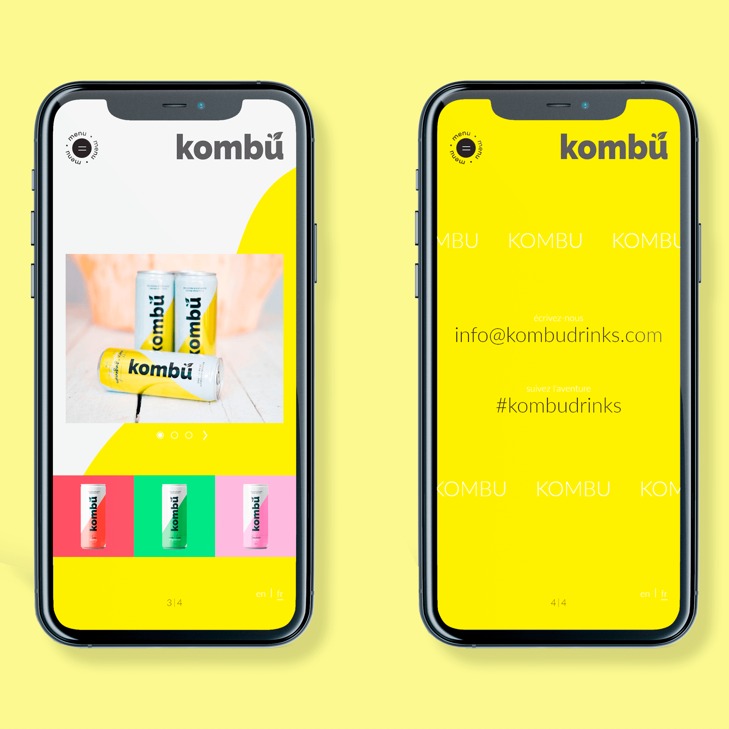 Image du site KOMBU version smartphone